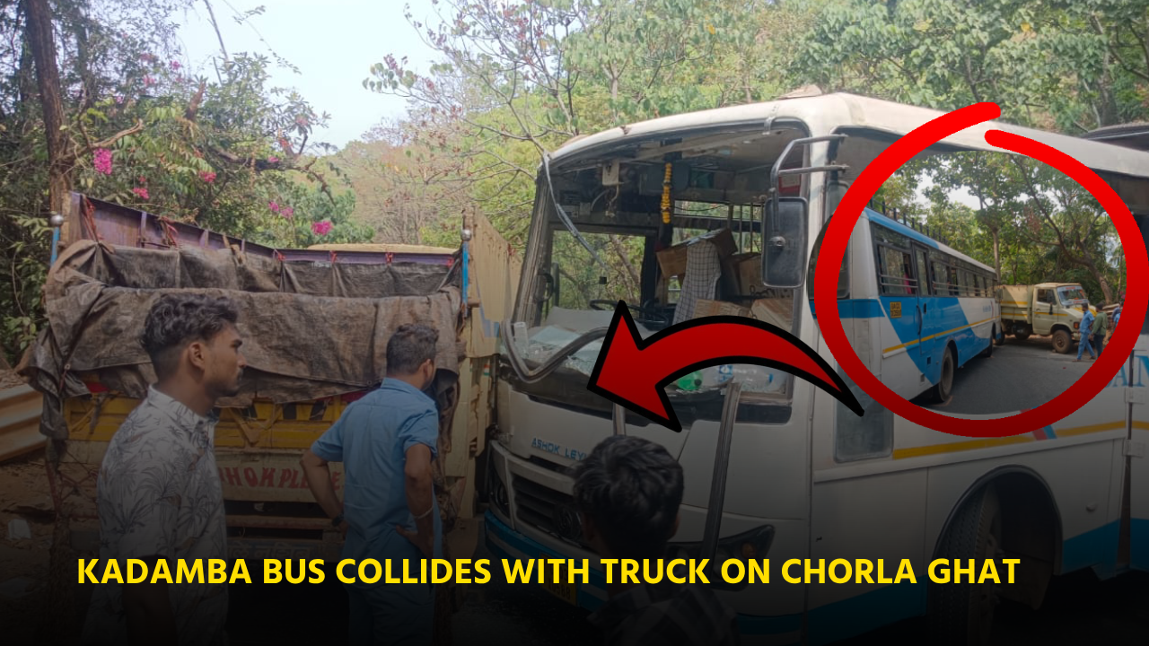 Kadamba Bus Crashes Into Truck At Chorla || GOA365