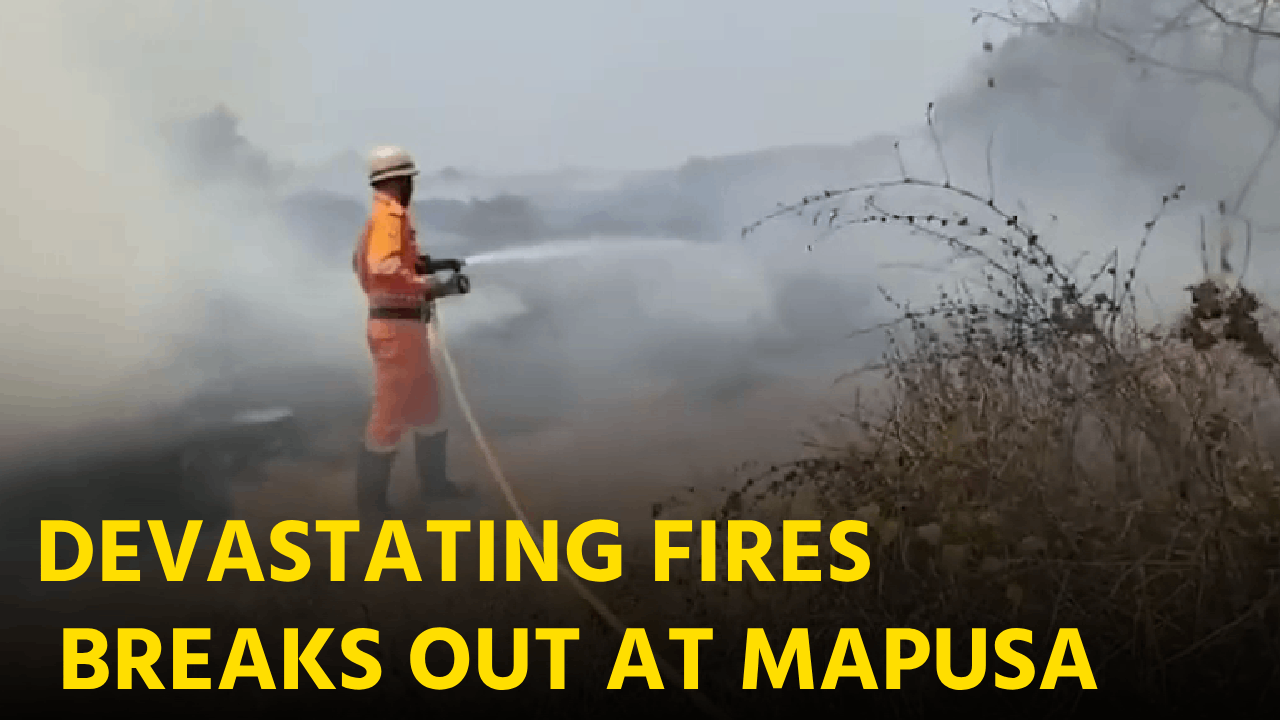 Massive Fire Erupts at Mapusa, Engulfing Bodgeshwar Temple Vicinity||GOA365