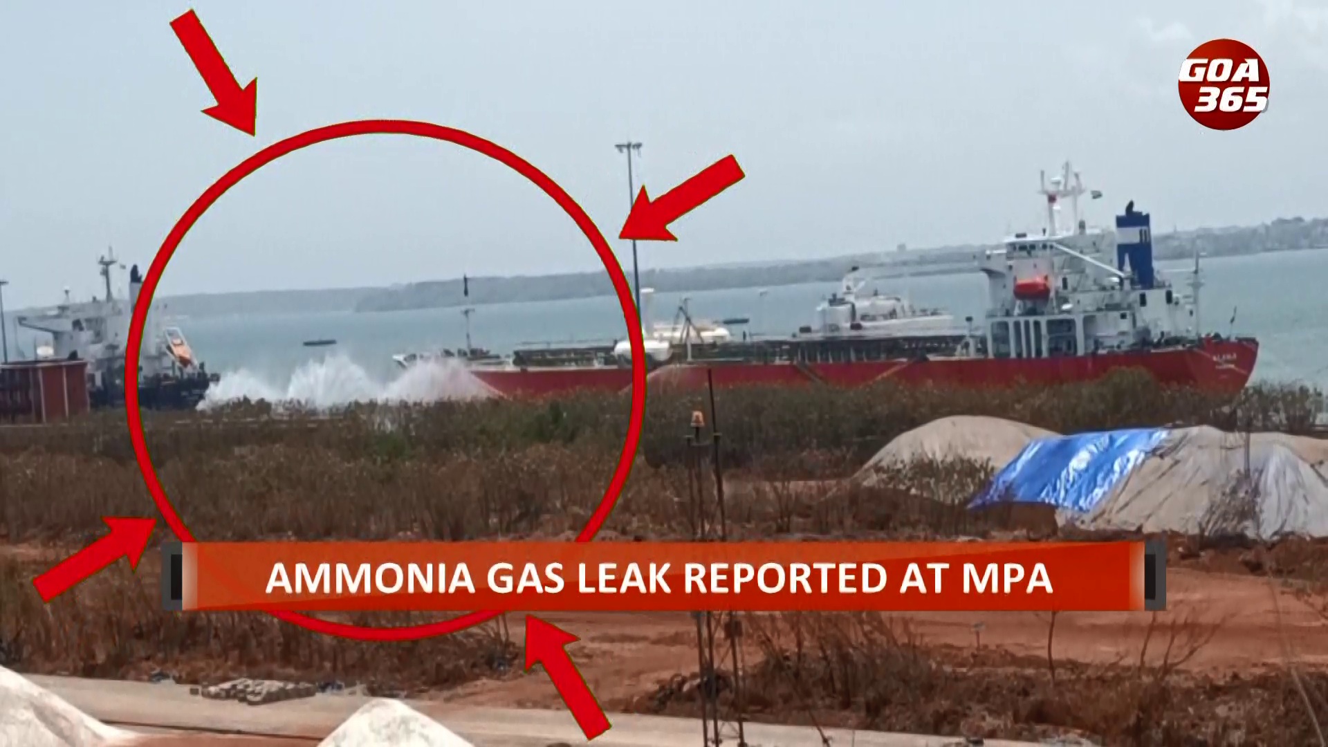 Minor ammonia gas leakage at Mormugao Port; MLA alleges illegalities involved in transport 