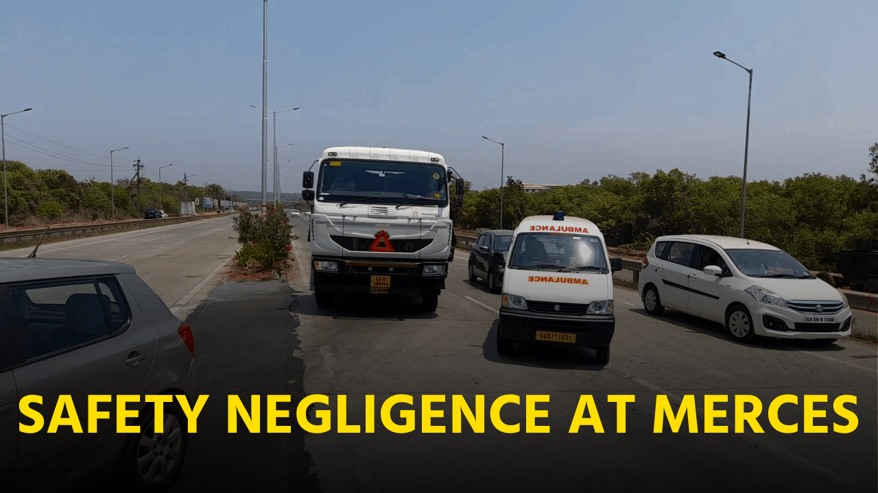 Road Safety Negligence near Merces Junction Sparks Fears of Potential Accidents||GOA365