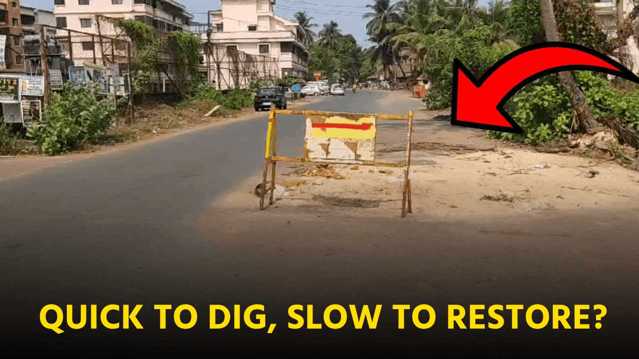 Incomplete Sewerage Works Leaves Half This Road Unusable: WATCH || Goa365 TV