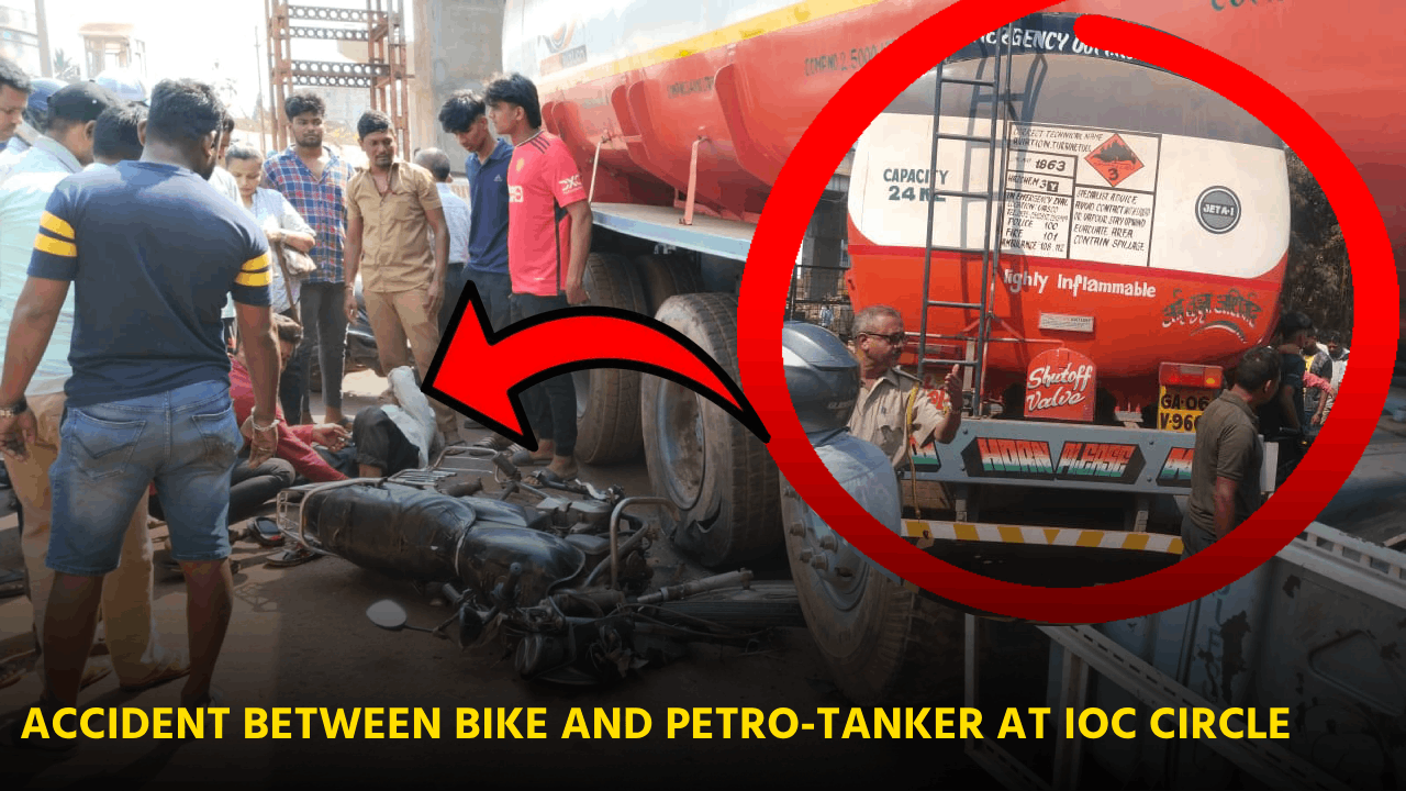 Rider Fractures Leg In Truck-Related Mishap At IOC Circle In Vasco || GOA365