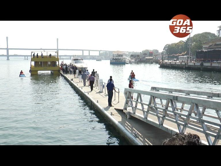 India's first floating jetty opened in River Mandovi